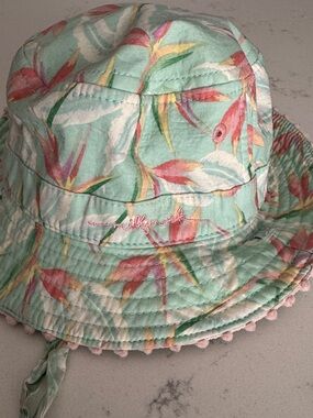 Pastel Tropical Print Bucket Hat 0-12 Months Baby Girl